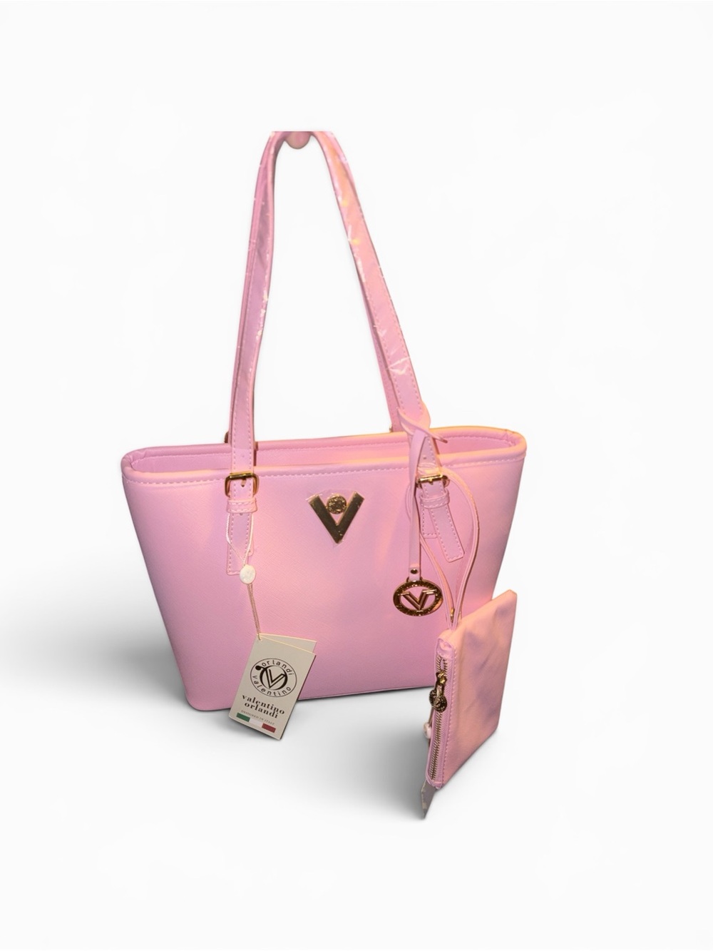 Valentino Pink Tote with Matching Pouch